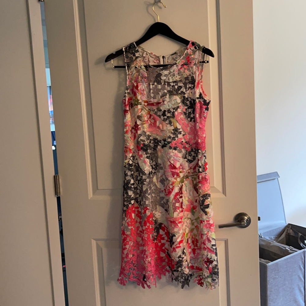 Beautiful lace overlay multicolor dress